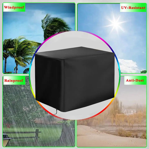 Infrared Grill Cover For Big Horn Outdoors Portable Infrared Gas Grill 600D Heavy Duty Waterproof Dustproof Shield displayed with weather icons