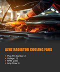 Top Shelf AC Condenser Fan Assembly For 2006 2011 Honda Civic 1.8L 2.0L Engines with gloved hand working on engine compartment.