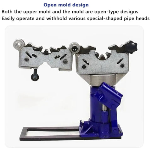 Close-up of open mold design on Premium Electric Hydraulic Hose Crimping Machine with precision pressure control by Nuhslf.