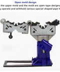 XIVUIFOI Electric Hydraulic Hose Crimping Machine For Industrial Use High Pressure Locking Tool showing open mold design for custom pipe heads.