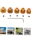 5 Piece Top Shelf Iron Reduction Gear Kit For Climbing Car Motors Featuring Hardcore Heavy Duty Cogs and tools for RC trucks.