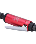 Shop Rated 25000Rpm Straight Pneumatic Air Die Grinder Featuring Precision 3Mm And 6Mm Collets side view showing red housing and trigger.