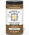 Smooth Operator Liquid Wood Gel Stain Dark Oak in 32 fl. oz. container for furniture and decking applications.