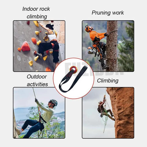 43 Inch Tree Climbing Friction Saver With Dual Aluminum Rings For Smooth Ascending And Straight Up Killer Bark Protection Secure Retrieval Built Damn Tough Heavy Duty Webbing