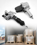 Heavy Duty Pneumatic Steel Strapping Machine With Tensioner And Cutter Sealer For 32Mm Banding Tool, ideal for securing pallets.