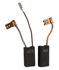 Premium Carbon Motor Brushes Replacement Brush Set Compatible With Rotary Hammer Model 11241EVS, showing two carbon brushes with connecting wires.