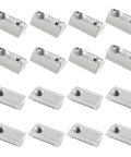 30 Pcs M6 Half Round Spring T Nuts For 4040 Aluminum Extrusion Profiles, Carbon Steel With Nickel Plating, Durable Elastic T Nuts For DIY