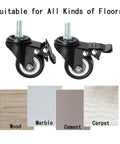 Heavy Duty Swivel Caster Wheels Built Tough For Everyday Hustle Rolls Smooth Pu Rim With Locking Brake And Threaded Stem Handles Up To 110 Lbs Per Unit on various floor types.