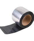 Heavy Duty Asphalt Sealing Tape Self Adhesive Waterproof Patch With Aluminum Foil, black tape roll on surface for roof repairs.