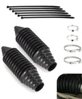Rack and Pinion Boot Kit 2 Pack Silicone Inner Tie Rod Ball Covers for Most Cars, Trucks and SUVs Black Go-To Steering Boot Tool Set Durable, Waterproof, Dustproof and Heat Resistant
