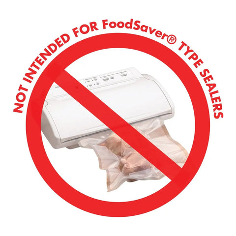Chamber Vacuum Pouches 8 By 15 Inch, Pack Of 500, 4 Mil Thickness, BPA Free; not compatible with FoodSaver sealers, warning image
