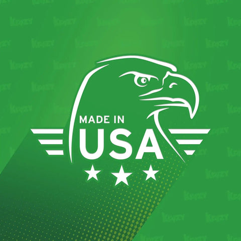 Fast Weld Two Part Clear Epoxy Glue With 30 Second Cure logo, eagle with 'Made in USA' text on green background