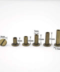 Premium Chicago Screw Assortment Kit Brass Leather Binding Posts Heavy Duty Hardware Fasteners 6, 10, 12, 15, 18 mm sizes