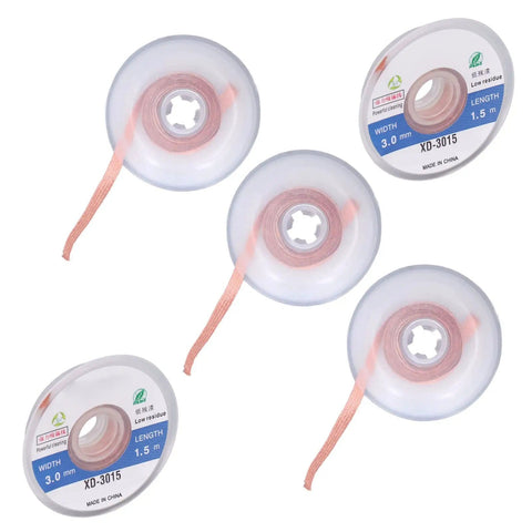 5 Pcs Desoldering Wick Solder Braid For PCB Repair And BGA Components Strong Solder Removal No Clean Copper Wire Dispenser Set
