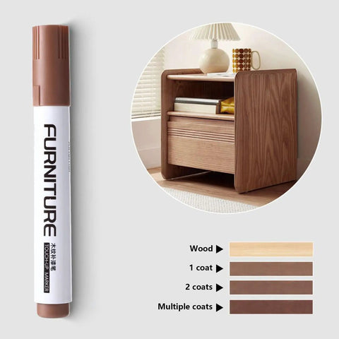 12 Color Furniture Scratch Repair Markers Kit With Wood Touch Up Stain Pen for floors tables desks cabinets and more quick fix