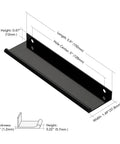 Matte Black Cabinet Pulls 5 Inch Finger Edge 128mm Center to Center 30 Pack with detailed dimensions and specs