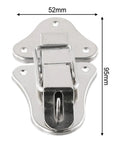 Hasp Latch Kit For Jewelry Boxes And Wooden Chests Toggle Hasp Lock Hardware Padlock Ready Fastener, 52mm x 95mm silver zinc alloy