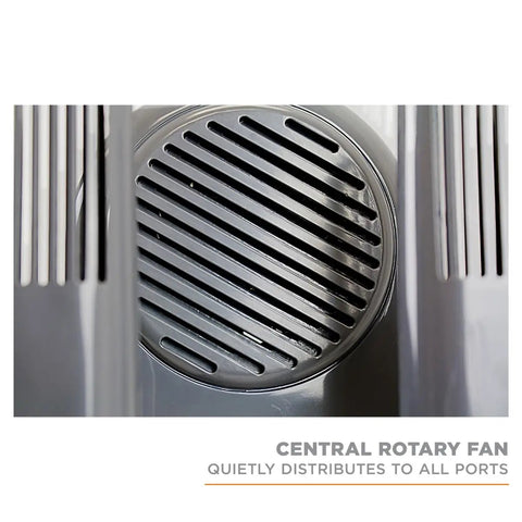 Central rotary fan of Heavy Duty Electric Shoe And Boot Dryer With Convection Heat Sweeps Moisture Out Of Work Boots And Ski Gear.