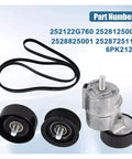 Premium Timing Belt Tensioner Pulley Idler Kit For 2.0 And 2.4 L4 Engines One Set Fits V Ribbed Belts From 2006 To 2015 Models Makes Installation A Breeze And Keeps Your Ride Smoother. serpentine belt kit with tensioner, idler pulleys, and belt for 2.0/2.4 L4 engines