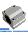 20mm Linear Round Shaft Rod Chrome Plated Rail With SCS20UU Bearing Block SK20 Support For CNC Machines And DIY Projects 250mm Length Pro Grade Precision Guide Rail System aluminum bearing block