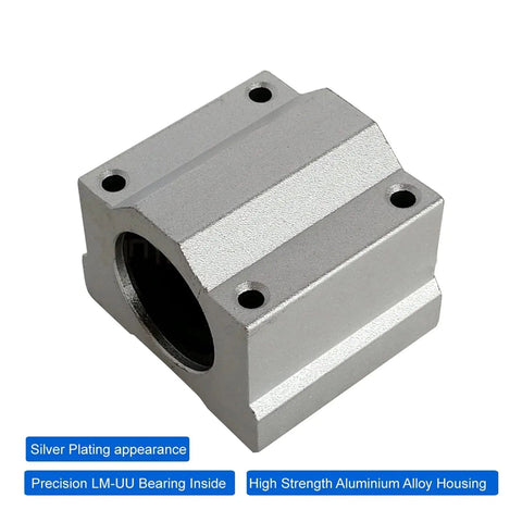20mm Linear Round Shaft Rod Chrome Plated Rail With SCS20UU Bearing Block SK20 Support For CNC Machines And DIY Projects 250mm Length Pro Grade Precision Guide Rail System aluminum bearing block