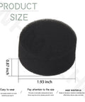 8 Pack 2 Inch Round Air Compressor Intake Filter Replacement Set CAC1372 CAC1373 D24233 D24235 40 PPI Sponge Filter Keeps Dirt Out and Air Flow Smooth for Most Brands shown with size dimensions