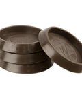 One And Eleven Sixteenths Inch Round Furniture Caster Cups For Carpet Or Hard Floors Protects Carpet From Dents Scratches And Marring With Smooth Sliding Vinyl Base For Easy Repositioning On Laminate Tile Linoleum Ceramic Brown 4 Count