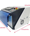 Jaryannix Automatic Wire Stripping And Bending Machine 110V for Electrical Projects, side view showing digital control panel and dimensions.