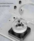 Heavy Duty Aluminum Hollow Rotary Actuator Delivering Knockout Precision Cam Indexing For Shop Cutting Tables Rock Solid Adjustable Belt Tension Straight Up Smooth Connection To 57mm Or 86mm Stepper Motors, showcasing CNC machined precision.