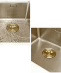 Three And One Half Inch Brass Kitchen Sink Drain Kit With Stainless Steel Construction Includes Strainer Basket Waste Basket