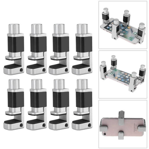 Phone Screen Clip Eight Pack With Adjustable Aluminum Fixture And Rubber Pads Fastener Clip Clamp For LCD Screen Alignment And Repair Prevent Scratches Universal Fit For Phones And Tablets Pro Grade Tool Set For DIY Repairs