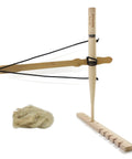 Primitive Friction Fire Starter Kit For Bushcraft And Camping with bamboo handle, bow drill set, and tinder bundle