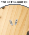 Heavy Duty Cutter Hand Guards 2 Pack For DIY Knife Handle Builds on wooden surface. Sturdy finger protection for safe crafting.