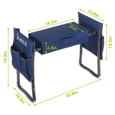 Heavy Duty Garden Kneeler Seat And Gardening Stool With Thick Detachable Kneeling Pad, Fold And Go Design, Easy To Store