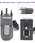 Workhorse 110V 6W AC Gear Motor With Single Phase Design 27 RPM Geared Motor And Variable Speed Controller display