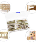 Zinc Plated Socket Cap Screws Kit For Furniture Assembly 50 Piece Crib Cot Bed Bolt Set With Drive Socket Includes 40mm 50mm 60mm 70mm 80mm Lengths