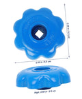 Close-up of blue ball hand wheel valve handle with dimensions, from Blue Ball Hand Wheel Valve Handles Set Of 6 No Fuss Easy Install
