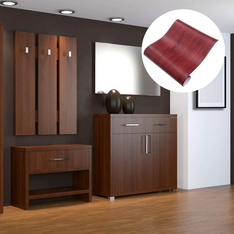 Waterproof Self Adhesive Wood Grain Wallpaper Peel And Stick Removable Vinyl Decal For Kitchen Counters Cabinets And Walls applied in modern living space.