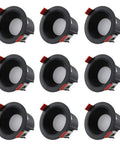 9-Pack Snag This Top Shelf 9 Pack Of Ultra Slim Led Recessed Ceiling Lights With Selectable 3000K To 6000K Color Temps Matte Black