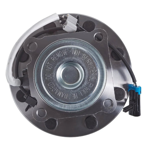 Top view of 8 Stud Front Wheel Hub And Bearing Assembly For RWD Vans Under 9600 LB GVW Fits 2003 2017 Chevy Express GMC Savana