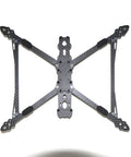 Top view of V2 8 Inch FPV Racing Drone Frame 367mm 3K Full Carbon Fiber With 6mm Arms For Freestyle RC Build Lightweight Yet Beefy And Ultra Strong Easy Assembly Durable Long Range Frame Kit For High Flying Drones.