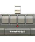 Front view of 4 Button Security Plus Two Point Zero Learning Remote For Gate Operator with visor clip and DIP code clone feature.