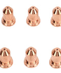 Super Cool 20Pcs Replacement Kit With Plasma Electrode Tips And Brass Nozzles For PT80 IPT-80 PTM-80 Cutter Torch showing six brass nozzles.