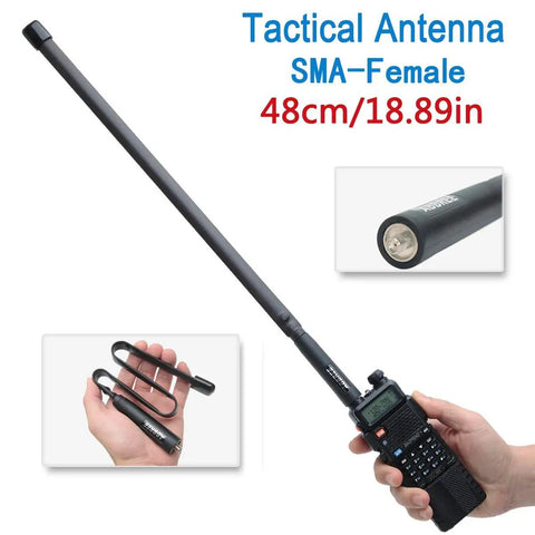 Two Pack SMA Female Foldable Ham Radio Antenna AR 152A High Gain 2.15dBi 144 430MHz for Baofeng UV 5R handheld view