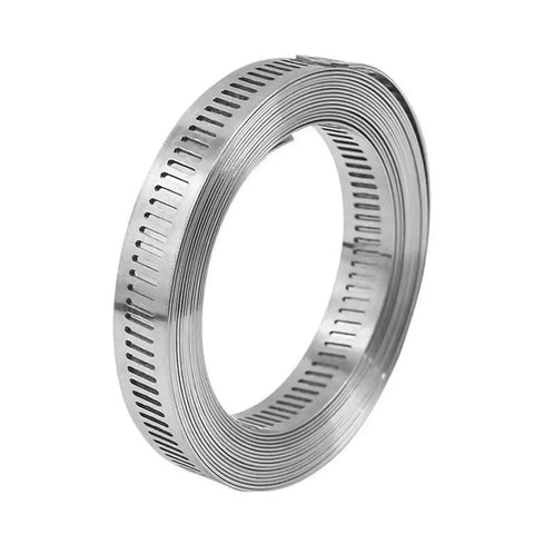 Heavy Duty 304 Stainless Steel Hose Clamp Assortment Kit With Adjustable Worm Gear Strap For DIY Car Repair, Plumbing Fixes And Heavy Equipment Maintenance That Stays Tight Without Slipping Or Losing Grip Under Pressure. stainless steel hose clamp roll