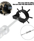 Beefed Up 3.7 Inch ID UTV CV Axle Puller Tool Head Only For ATV Shaft Removal With A Five Eighths By Eighteen Threaded Hole No Hammer Or Rod Included Heavy Duty Steel Construction For Pro Level Prying And Smooth Extraction, showing tool head with threaded hole and screws