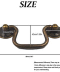 Antique Bronze Bail Pull Handles 10Pcs Cabinet Pulls For Wardrobe Dresser Cupboard And Drawer Decor Knobs showing dimensions