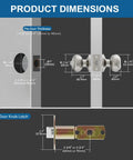 Keyed Entry Door Knob With Lock In Satin Nickel Finish Solid Stainless Steel For Front Or Back Doors Easy Install Diagram