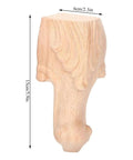 Close-up of a carved wood furniture leg from Four Piece Wood Furniture Legs Set Carved Table Feet For Sofa Cabinet And Desk 15x6cm Durable Support Easy Installation And Secure Fit Non Slip Dope Looking Hardware For Home Renovation.