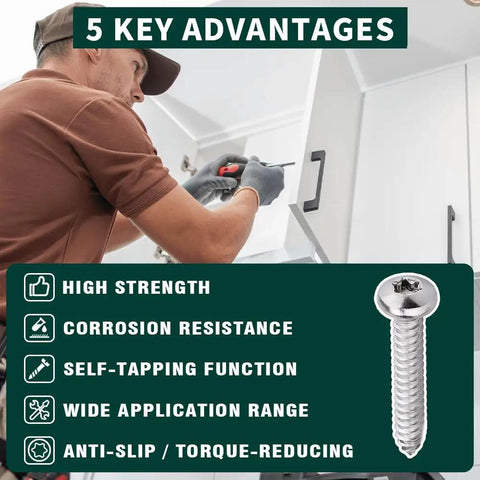 Number 12 By Three Quarter Inch Pan Head Torx Self Tapping Screws Made From 304 Stainless Steel delivering high strength and wide application range.
